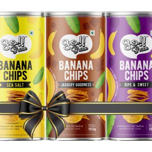 Kerala Banana Chips | Jaggery | Ripe & Sweet | Salted | Snacks Combo 450g